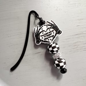 You Had Me At Trigger Warning, Beaded Bookmark, Dark Romance, Romance Books, Dark Books, Gift For Her