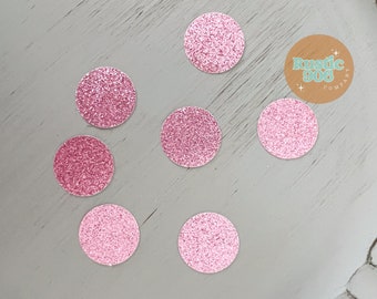 Pink Circle Confetti, Pink Glitter Confetti, Party Confetti, Wedding Confetti, Birthday Confetti, Party Decor, Ready To Ship