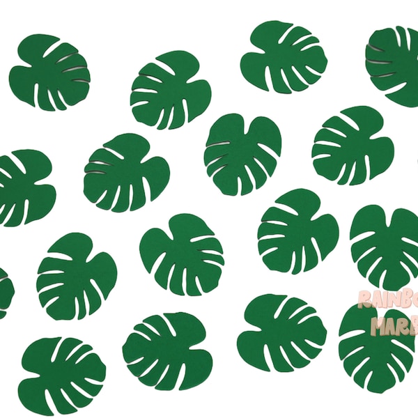 50pc, Palm Leaves Confetti, Tropical Confetti, Birthday Party Decorations, Tropical Birthday Theme, Party Decor, Confetti Pieces, Cardstock