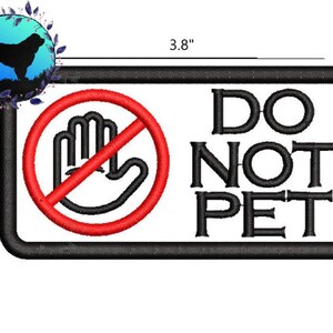 RC Pets Bark Notes Do Not Pet Dog Collar Patch, 3/4-in