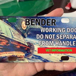 Dog Kennel Crate Tag. Plate Decal Label