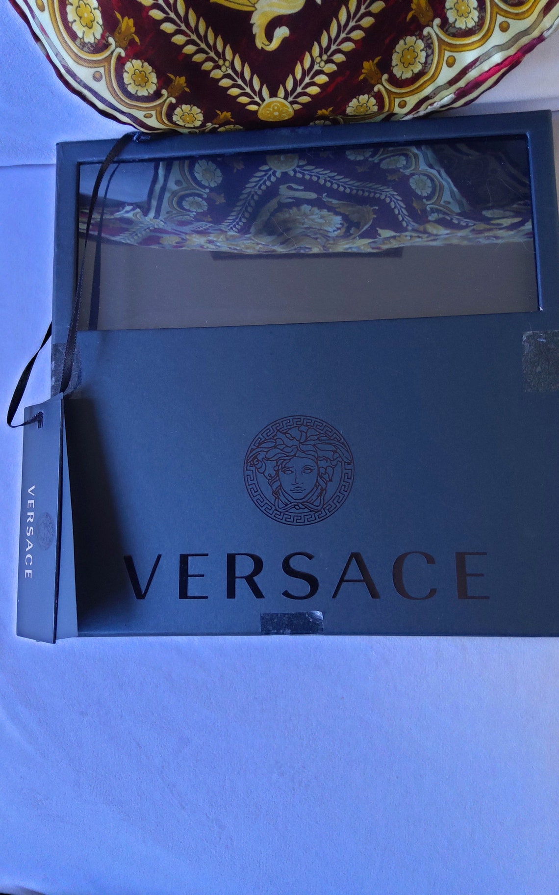 Authentic Versace Silk Scarf with box and tags. | Etsy