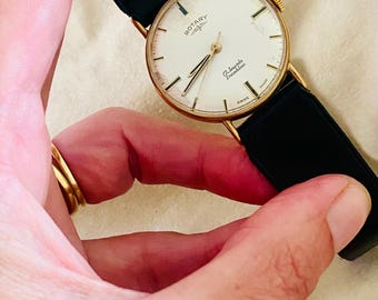 Vintage 9k Gold Rotary Watch From 1970 - Etsy Vintage 9k Gold Rotary Watch From 1970 - Etsy