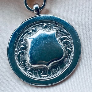 Antique 1918 silver medal fob pendant