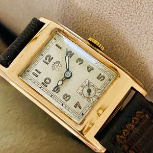 Reloj Marden vintage de oro rosa de 9 quilates, de 1945