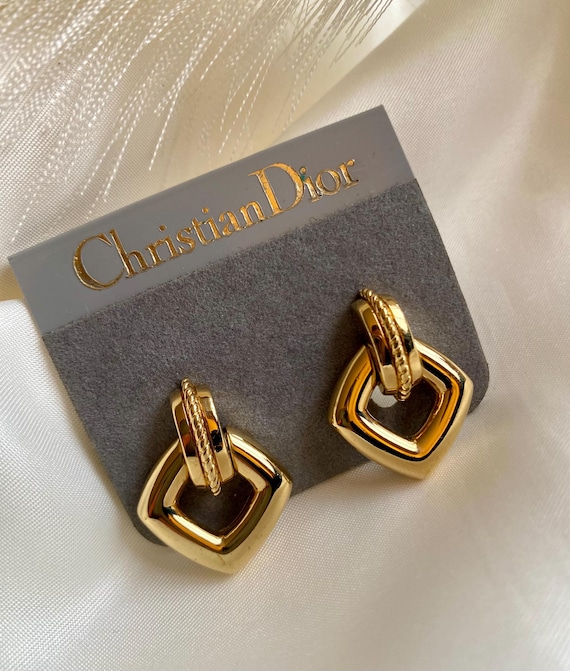 Authentic Vintage Christian Dior Clip on Earrings - Etsy display picture 1