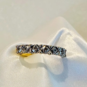9ct gold & diamantierte trauringe mit Diamant GRÖSSE L