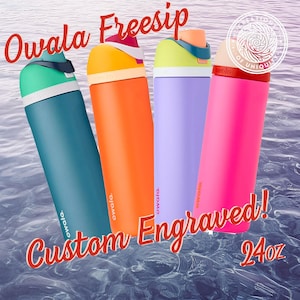 Personalized Owala FreeSip Tumbler: Custom Engraved, Spillproof Lid