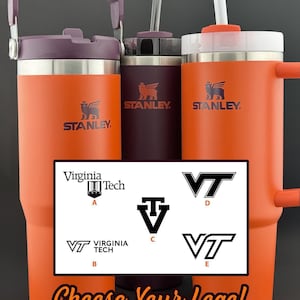Stanley Engraved, Virginia Tech, IceFlow, Custom 30oz Tumbler, College Drinkware, VPI SU Gift
