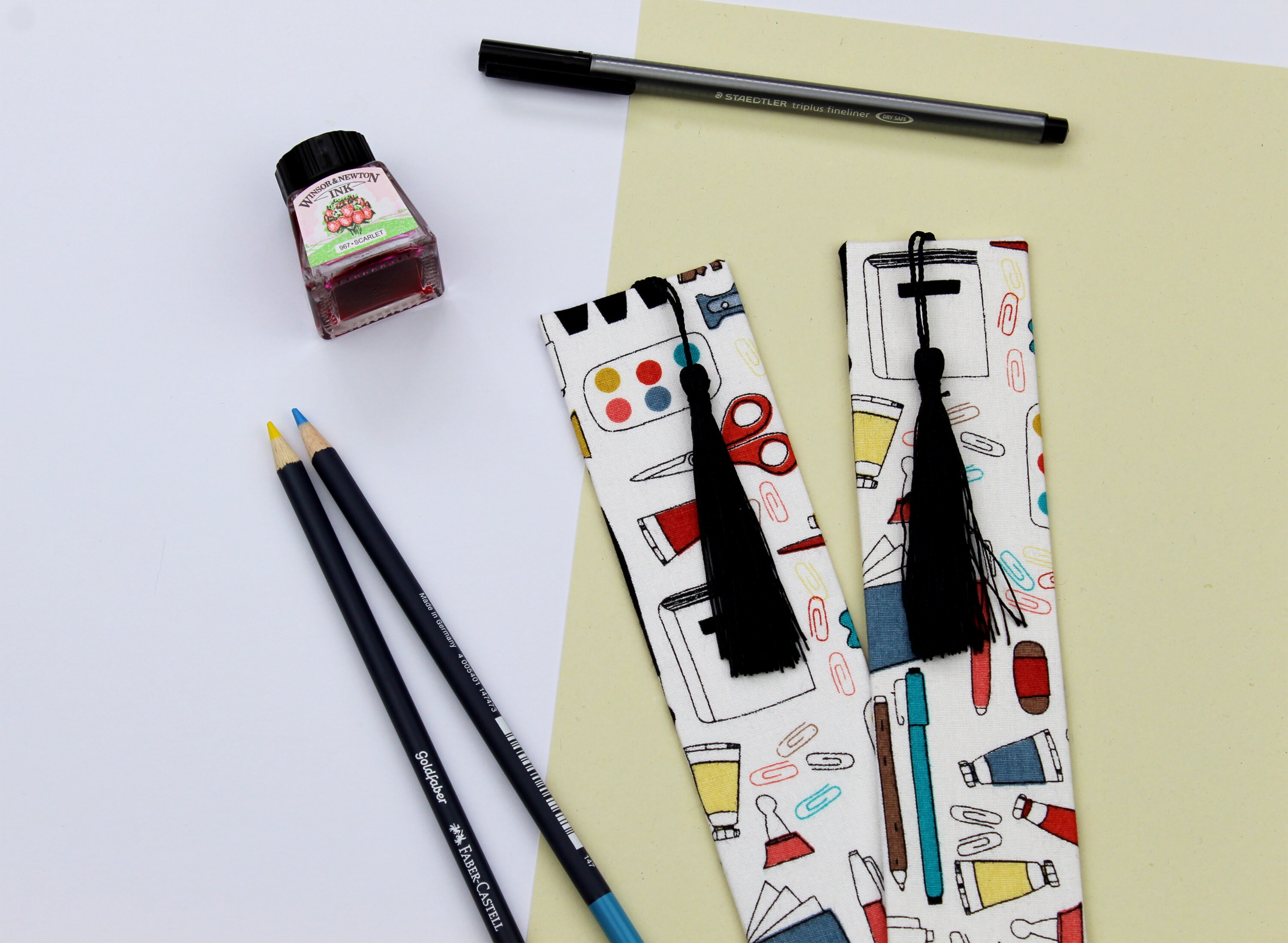 Stationery Bookmark Pencil Bookmarks Fabric Bookmarks Etsy