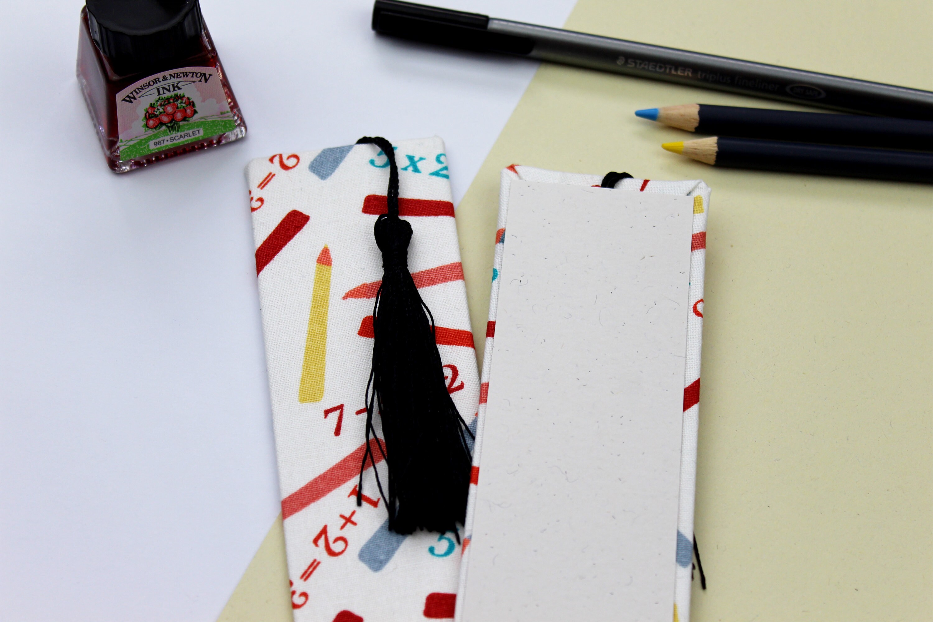 Maths Bookmark Stationery Bookmarks Fabric Bookmarks Etsy