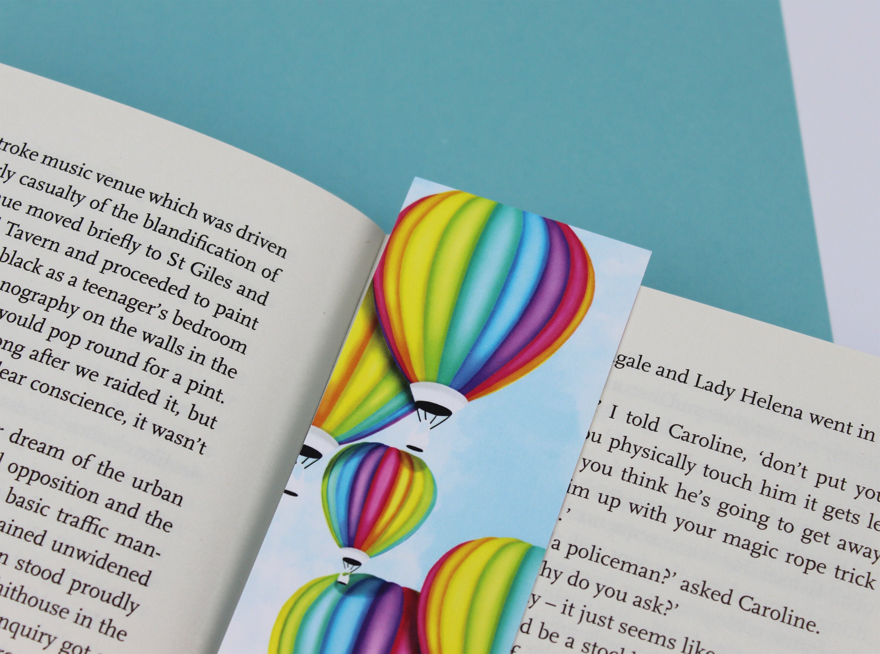 Hot Air Bookmark Bright Bookmark Happy Bookmark Balloon | Etsy