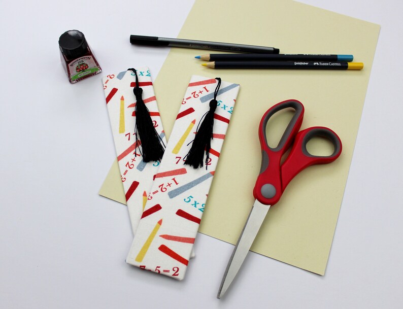 Maths Bookmark Stationery Bookmarks Fabric Bookmarks Etsy
