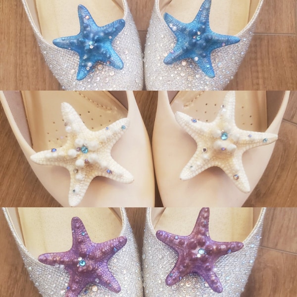 Ariel Inspired Mermaid Starfish Shoe Clips