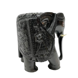Karungali elephant, Ebony wood Carved Elephant, Elephant Decor, Wooden Handcrafted animals,  wooden art, ebony wood, gifts, Handicrafts