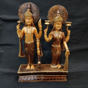 Vishnu Lakshmi, Vishnu laxmi statue, Hindu diety, God Figurine, Hindu God statues, Indian God Figures, Home decor, prayer statues, altar