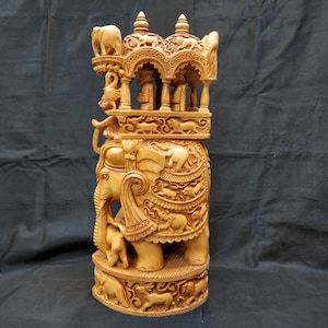 Wooden Handcarved elephant, Elephant safari, wooden Artifacts, wood sculpture, Jungle safari, Ambabari, housewarming gift, gifts, home decor