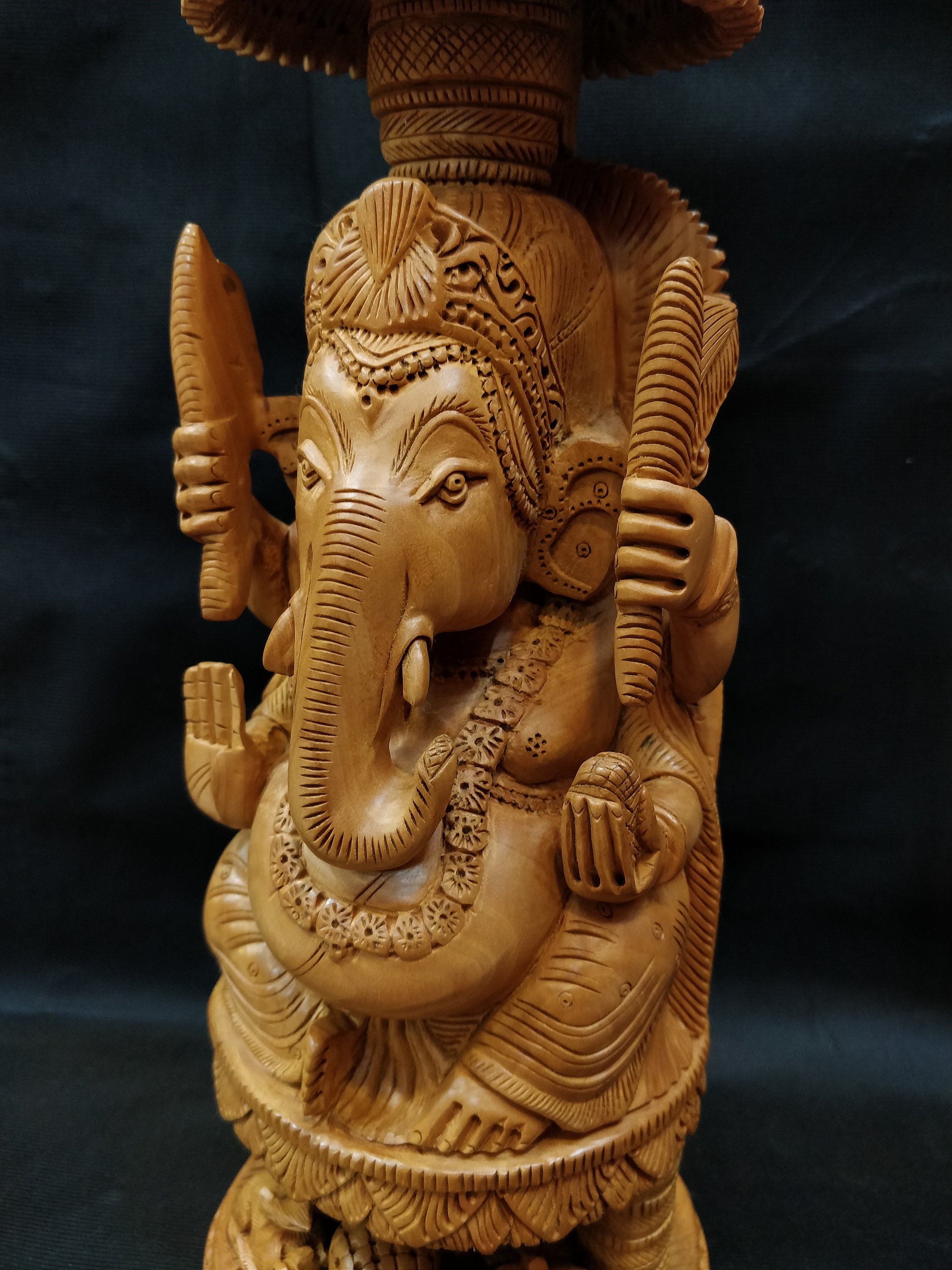 Ganesha Statue, Wooden Ganesha, Wooden Decorative Statues, Ganesha