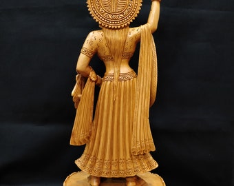 木製の踊り子像、デヴァダシ像、古代美術、木製工芸品、古代インド舞踊