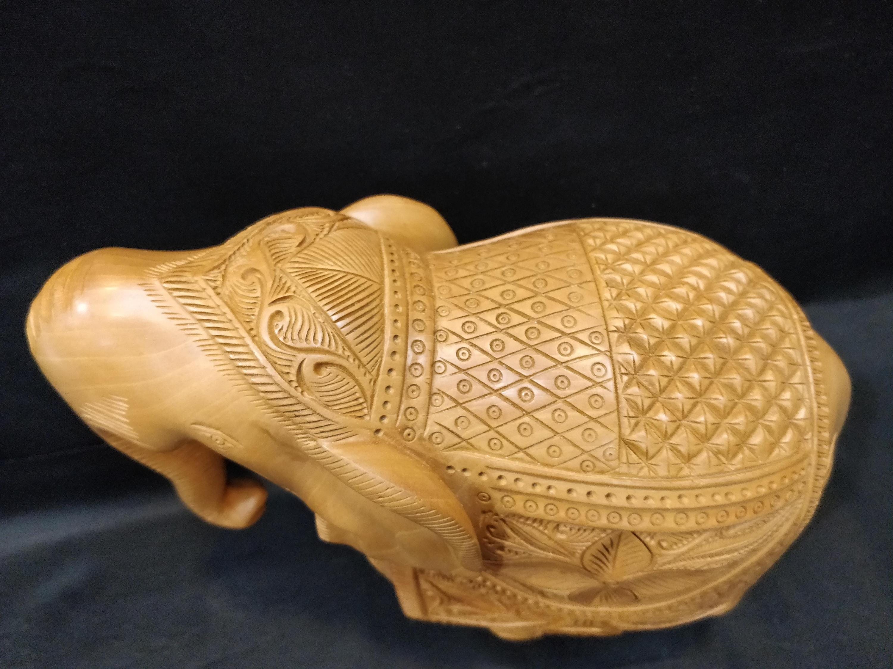 Scultura Elefante In Legno Handmade - Feng Shui, Decorazione Casa, 6.5x4x3cm, Artigianale - Foto 6