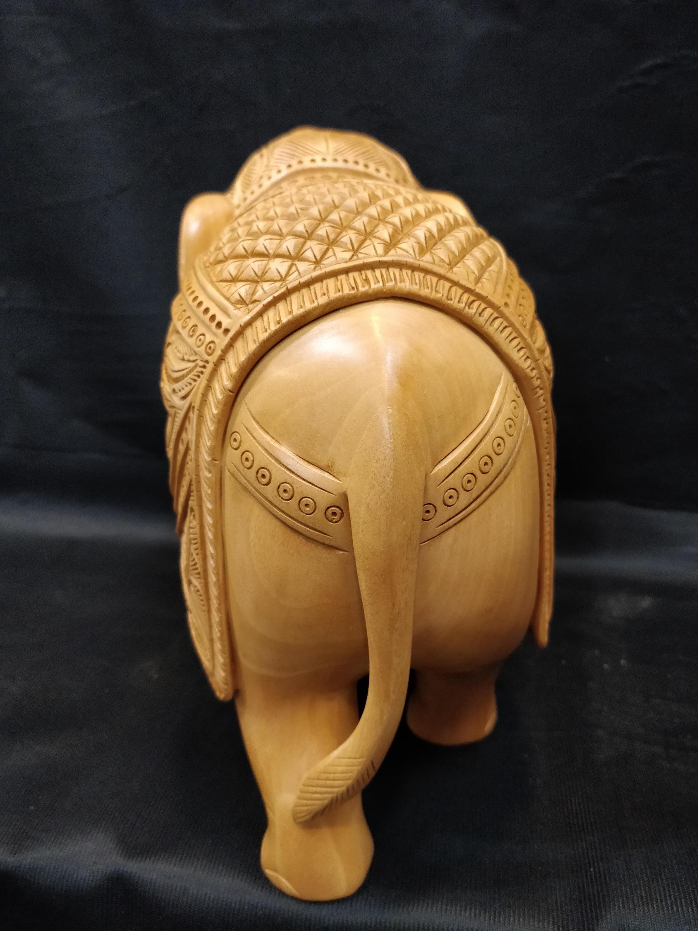 Scultura Elefante In Legno Handmade - Feng Shui, Decorazione Casa, 6.5x4x3cm, Artigianale - Foto 8