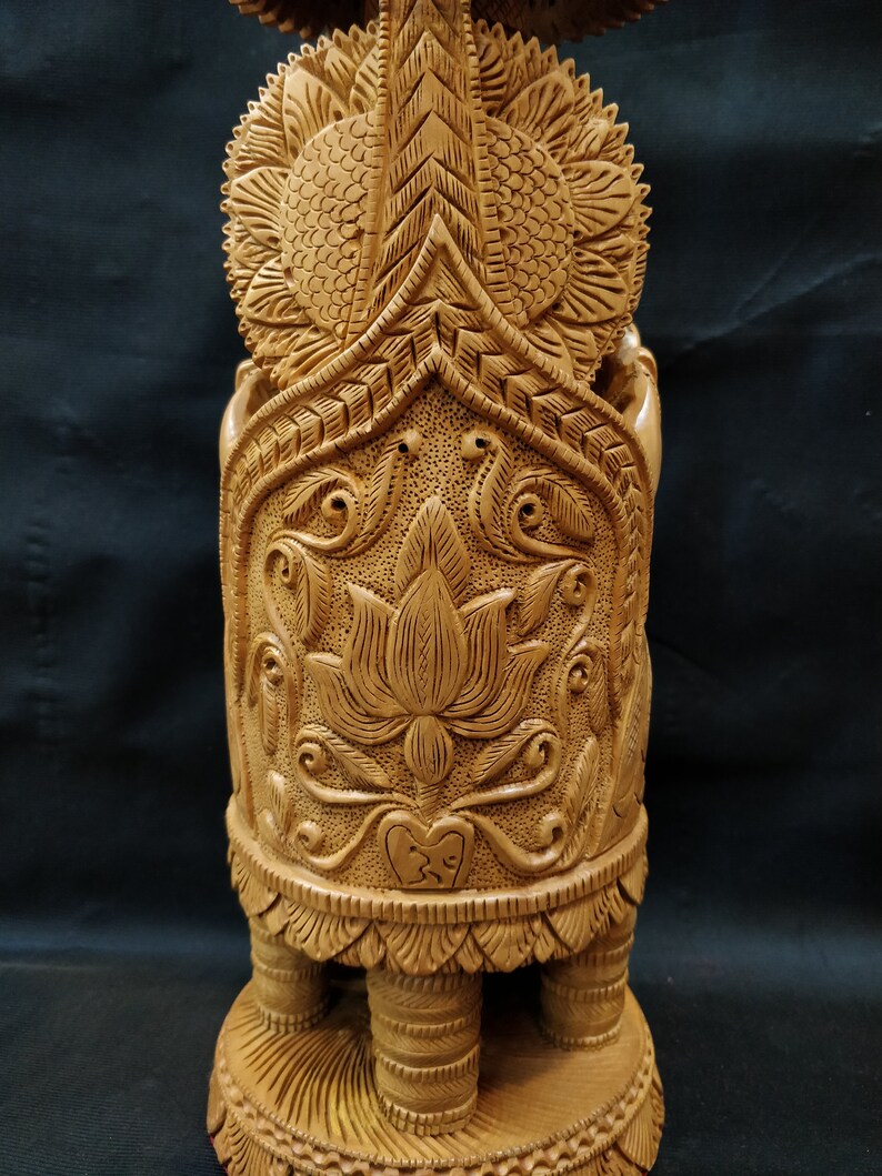 Ganesha Statue Wooden Ganesha Wooden Decorative Statues Etsy UK