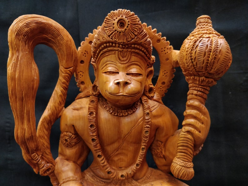 Buy Hanuman Statue, Lord Hanuman Sculptures, Spiritual Gifts, Wooden