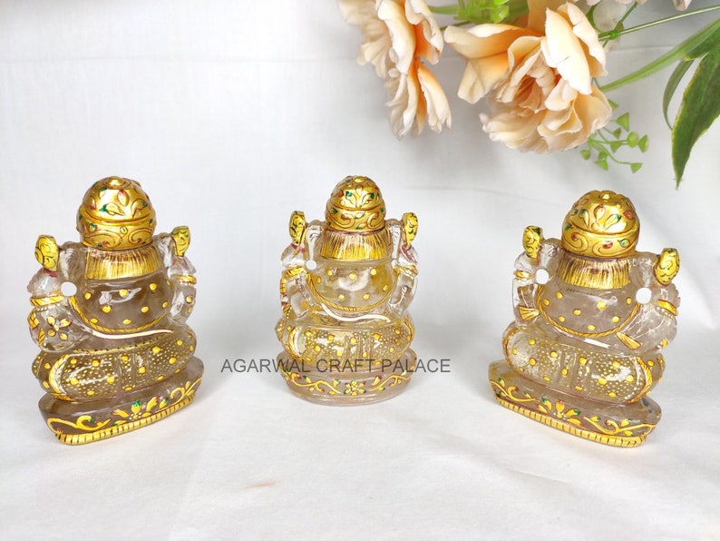 Crystal Ganesha Lord Ganesha Statue Gemstone Ganesh Crystal Etsy