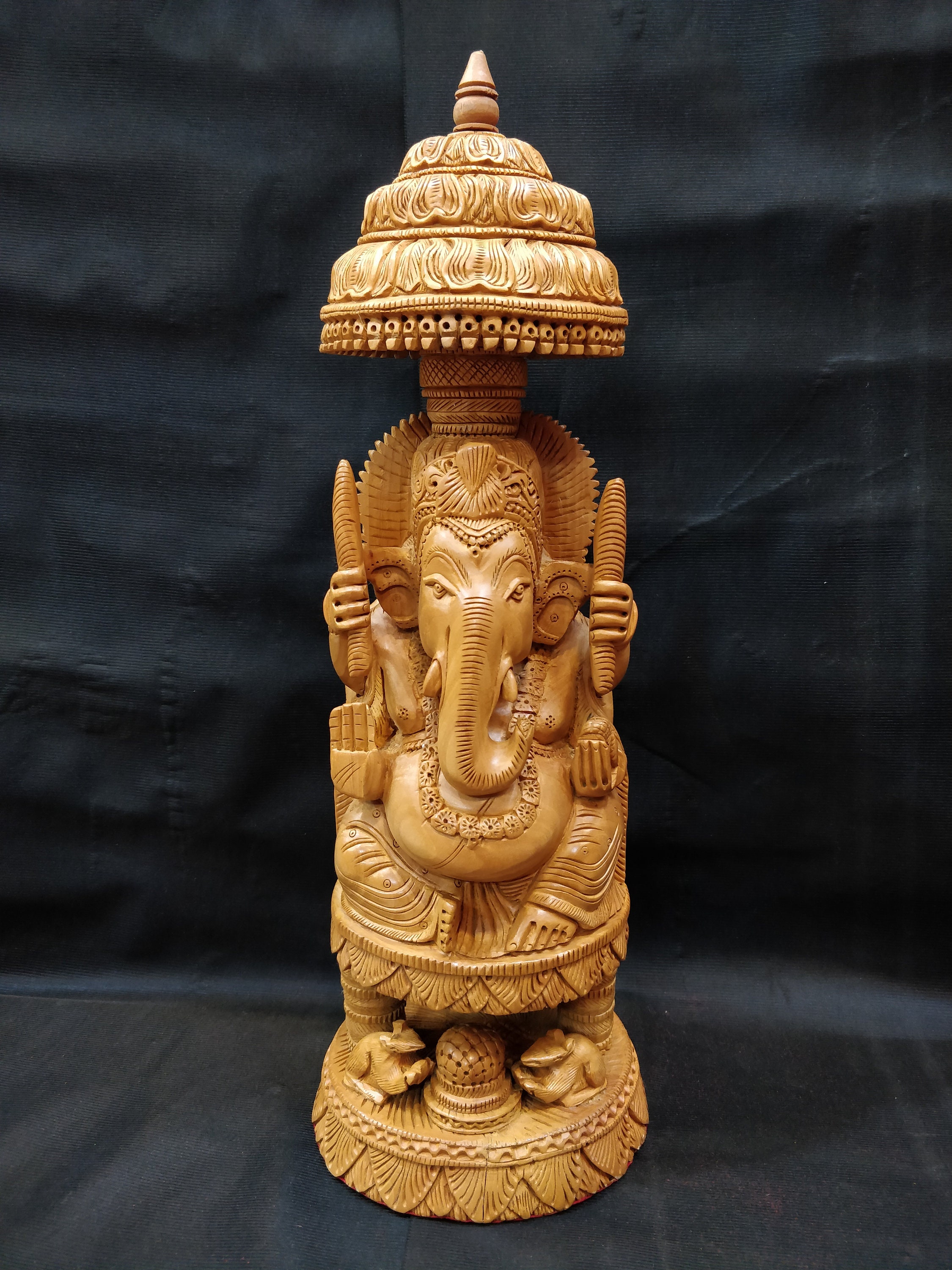Ganesha Statue, Wooden Ganesha, Wooden Decorative Statues, Ganesha