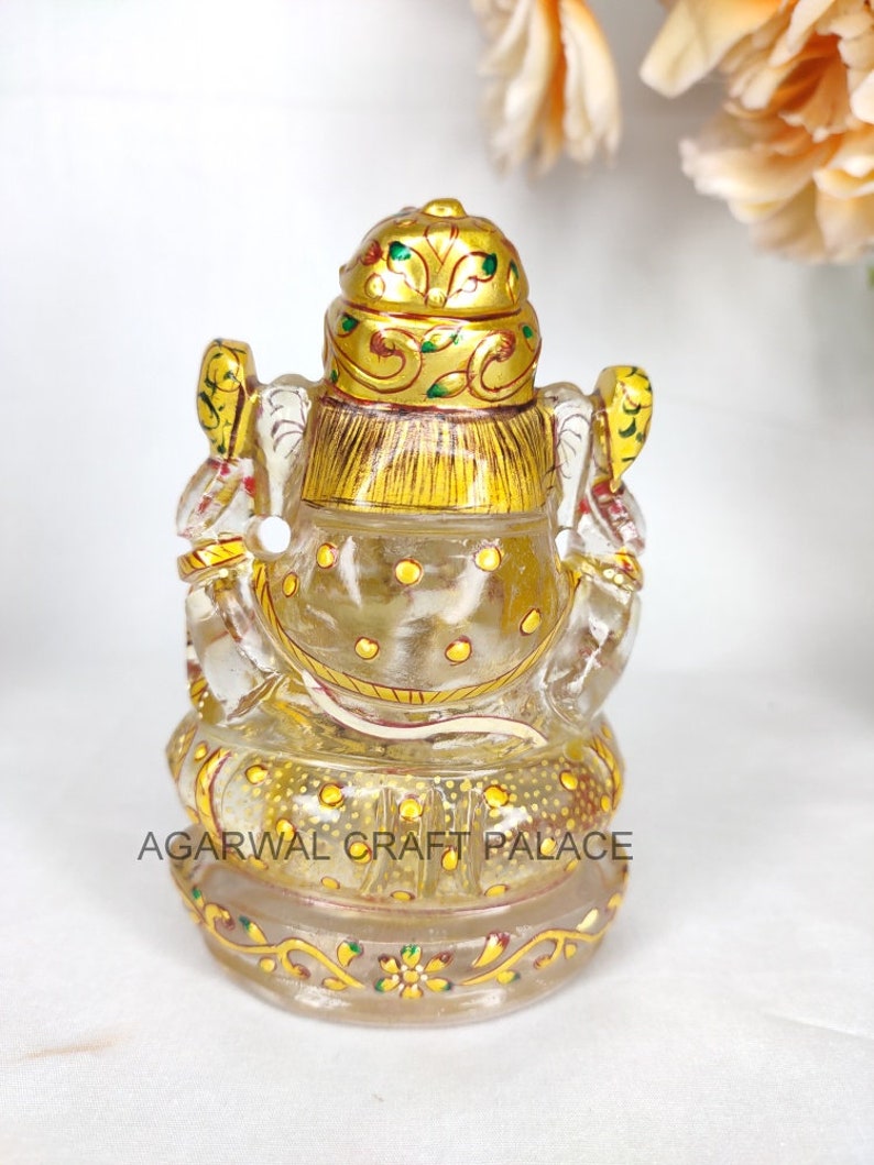 Crystal Ganesha Lord Ganesha Statue Gemstone Ganesh Crystal Etsy