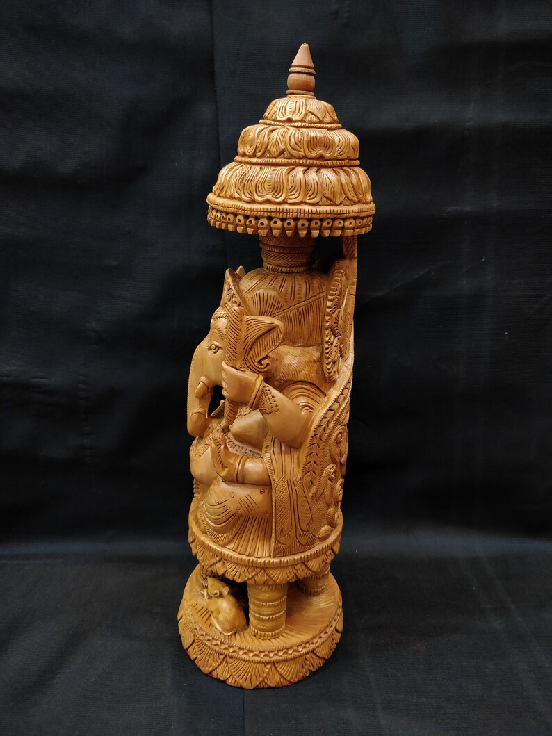 Ganesha Statue, Wooden Ganesha, Wooden Decorative Statues, Ganesha