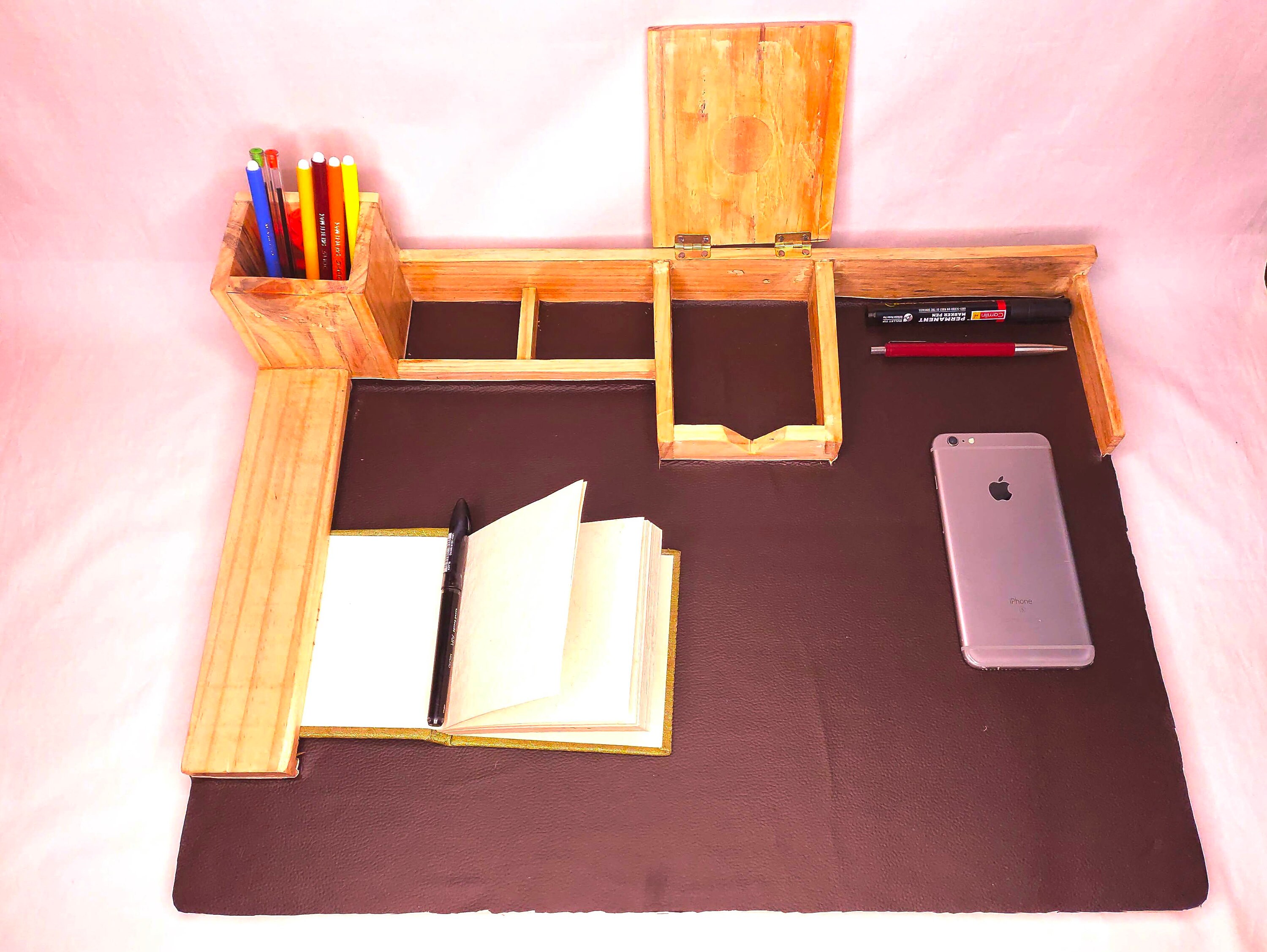 Büro Schreibtisch Organizer Set Holz Büro Set Desktop Set | Etsy