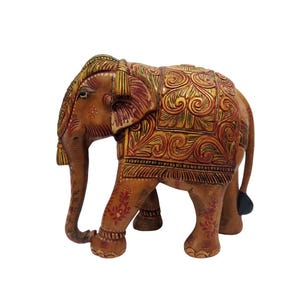 Handcarved Elephant, Teak wood elephant, Handmade Elephant, Animals statues, Elephant Showpiece, Indian Handicrafts, Home decorative Statues
