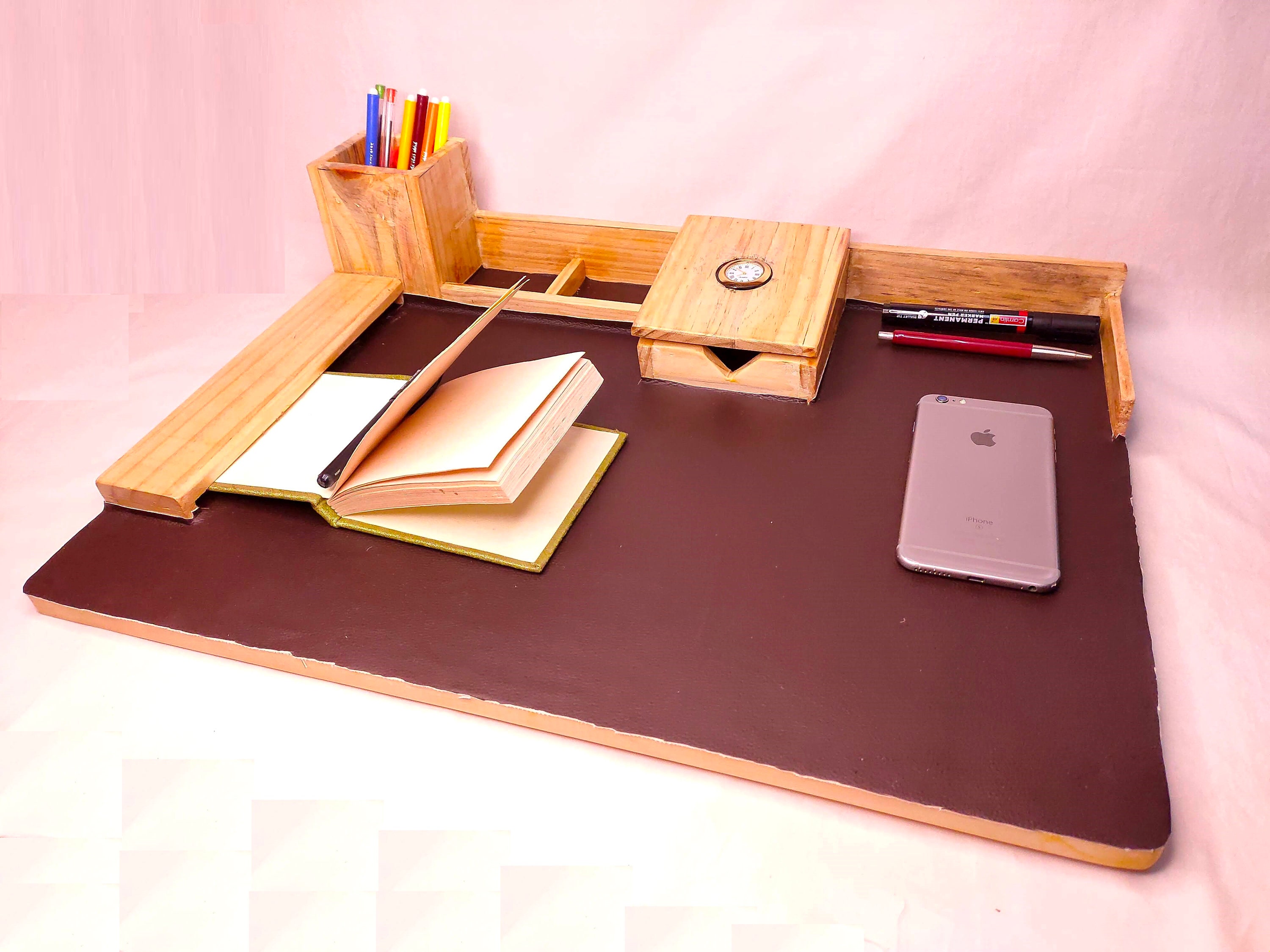 Büro Schreibtisch Organizer Set Holz Büro Set Desktop Set | Etsy