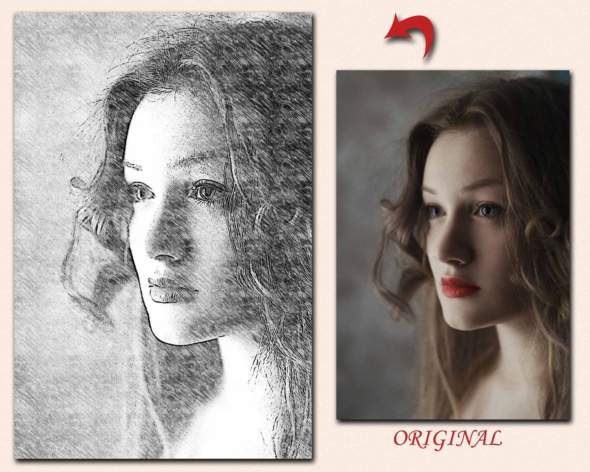 Convert Photo to Sketch Custom Photo Sketch Custom Portrait Etsy