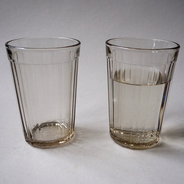 2er Set Facettiertes Glas UdSSR Trinkglas 1970er Jahre Sowjetisches Design Sammlergeschirr Granyonka StakanVera Mukhina 1943
