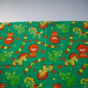 Cartoon Charakter Kinder Baumwolle Flanell Stoff Zoo Charakter Muster Vintage Bedruckt Baumwollstoff Estnisch Stoff Kreenholm Fabrik