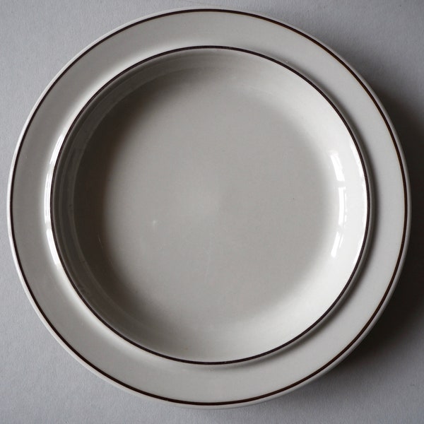 Arabia of Finland FENNICA  Dinner Plate,  Flat Stoneware Dinner Plate , Grey Stoneware Dinner Plate,