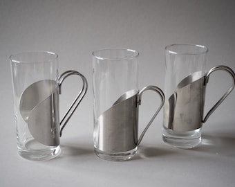 Vintage Metal Tea / Coffee Glass Holder From Scandinavia Design Classic Tea Holders Nordic Tableware Retro Kitchen