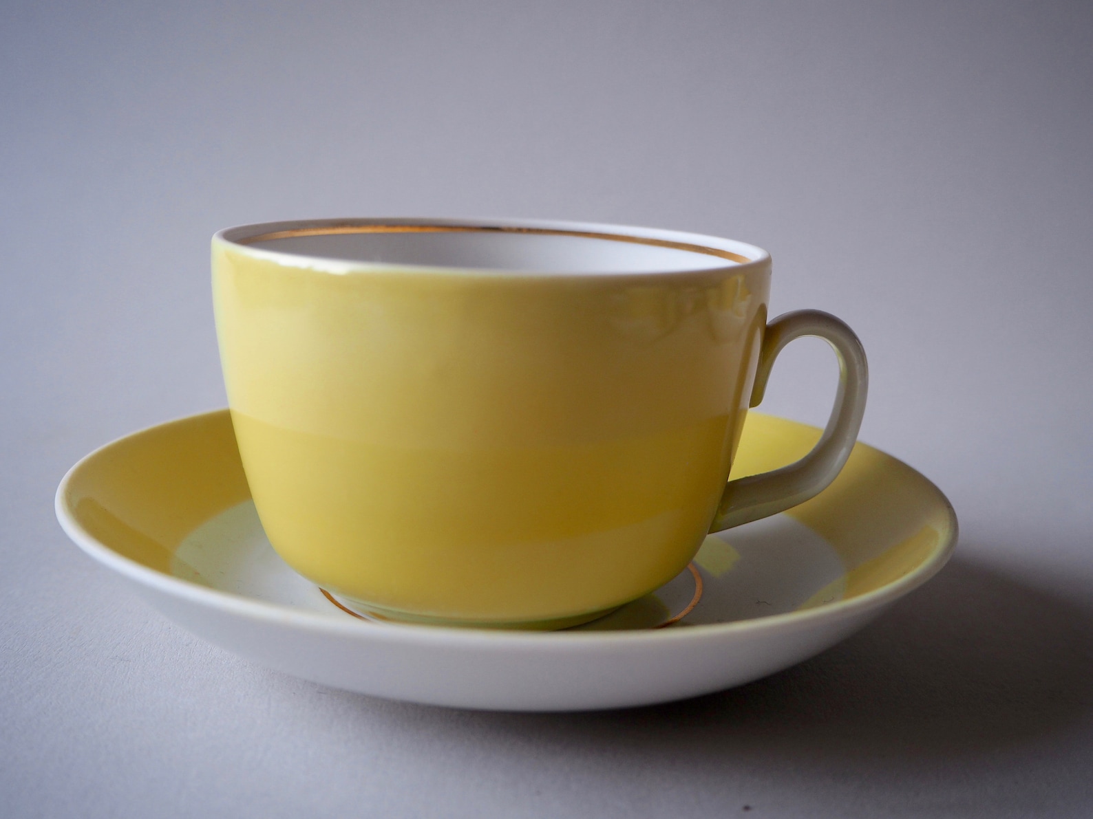 Set of 3 Vintage Bright Yellow Coffee Tea Cups Colourful Etsy