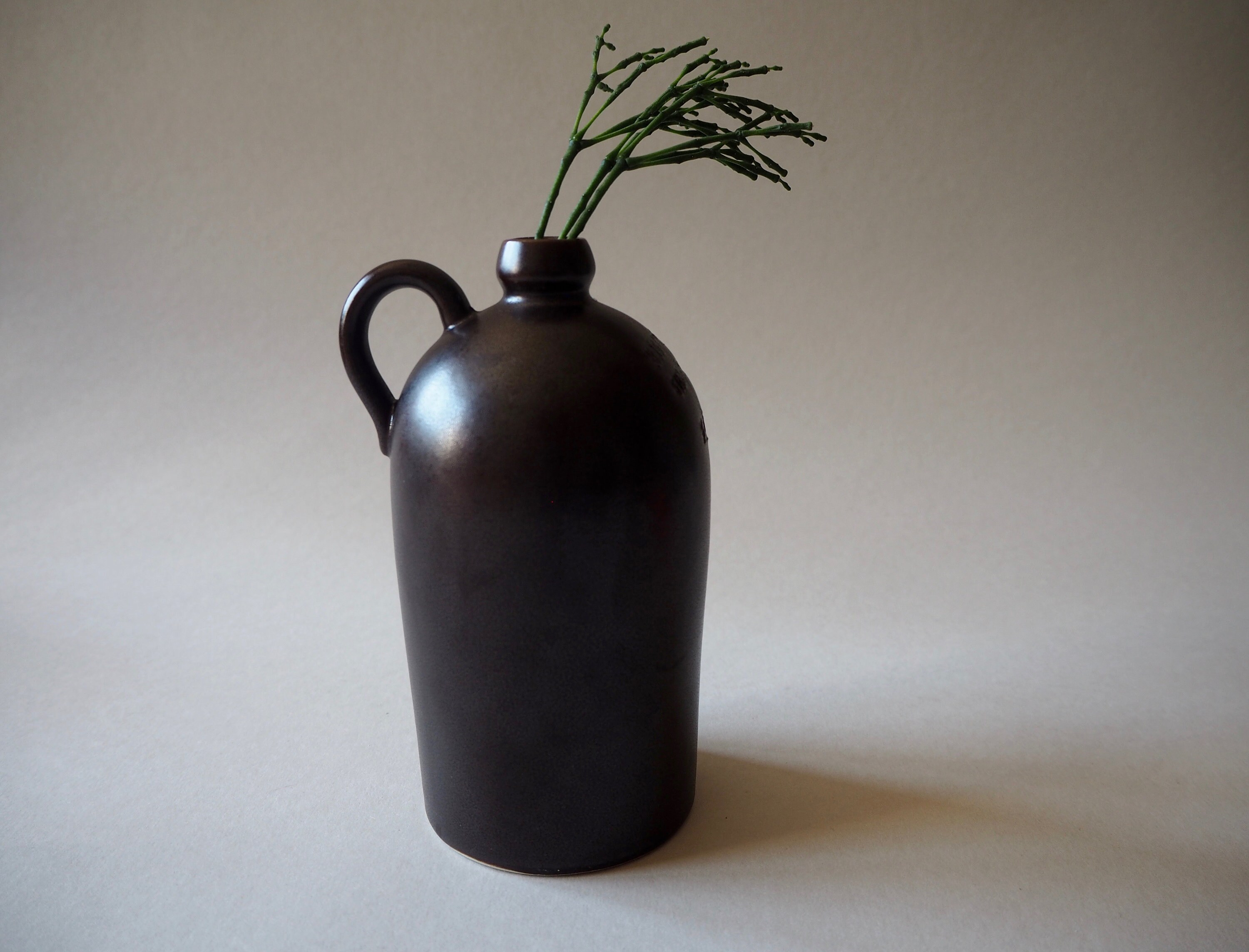 工芸品 Scandinavian Vintage vase Scandinavian Vintage Studio Pottery Vase Brown Glaze Vase - Etsy
