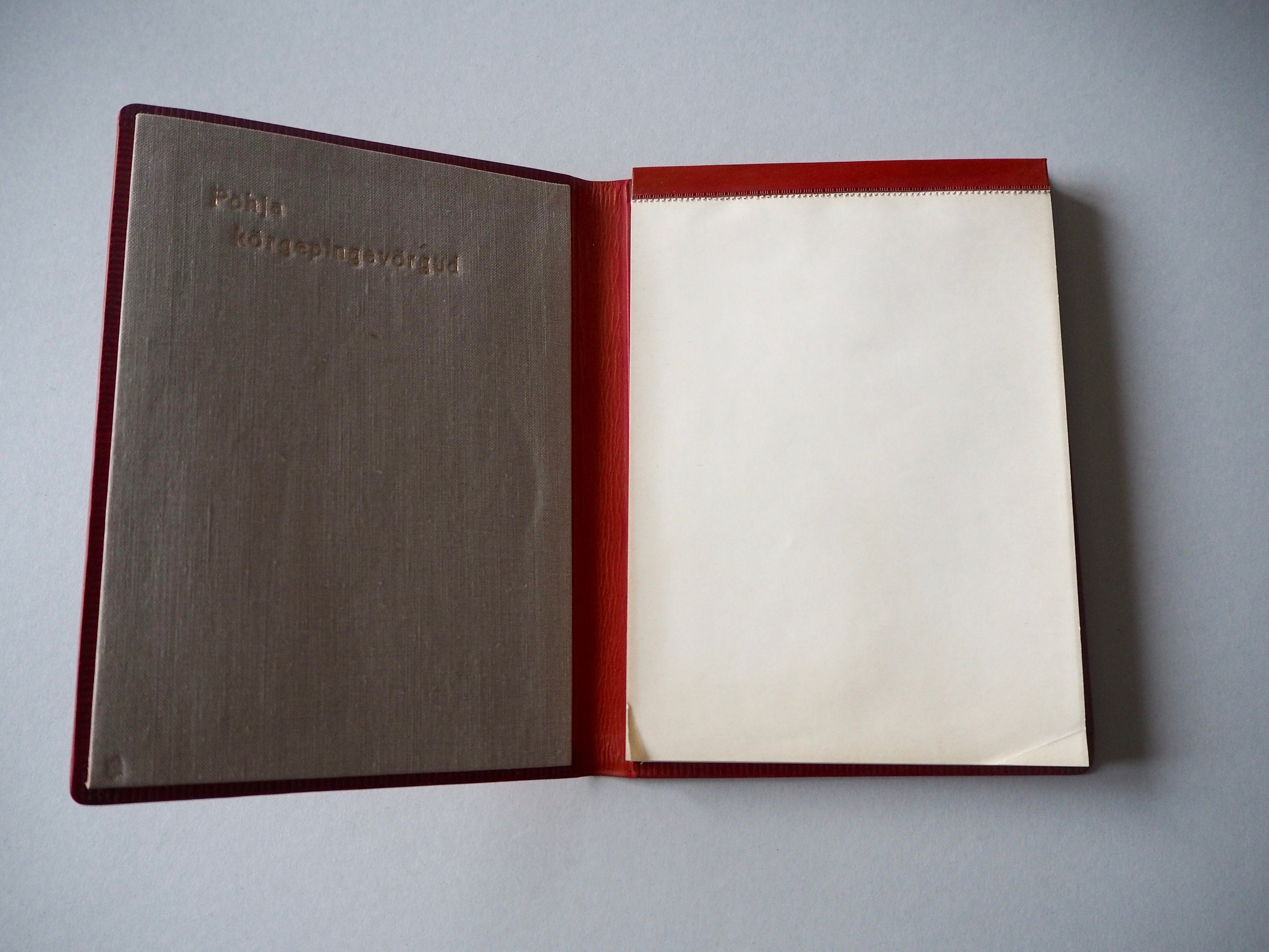 Vintage Red Leather Handmade Notebook Journal Unused Leather Notebook ...