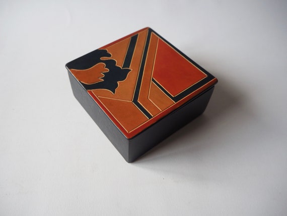 Vintage Handmade Leather Box Made in Estonia USSR… - image 3