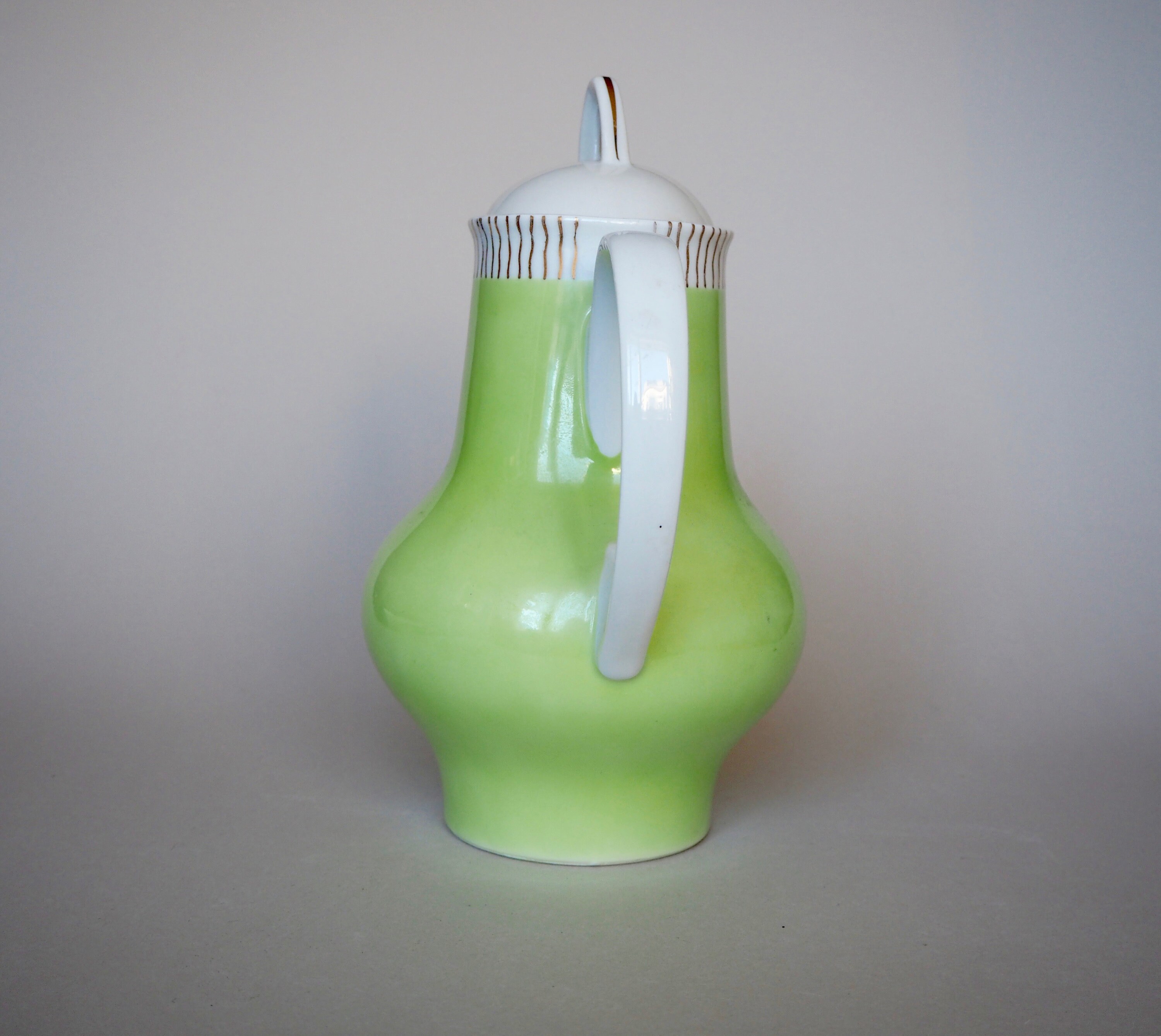 Vintage Green Coffee Pot by Kahla,vintage German Kahla Porcelain Coffee