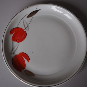 Set of 4 plates Riga Porcelain Factory Vintage Dessert Plate Salad Plate Plate from 1970s Tableware Serving Dish