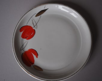 リガ磁器工場製 ヴィンテージ デザートプレート サラダプレート 1970年代製 食器 サービングディッシュ 4枚セット