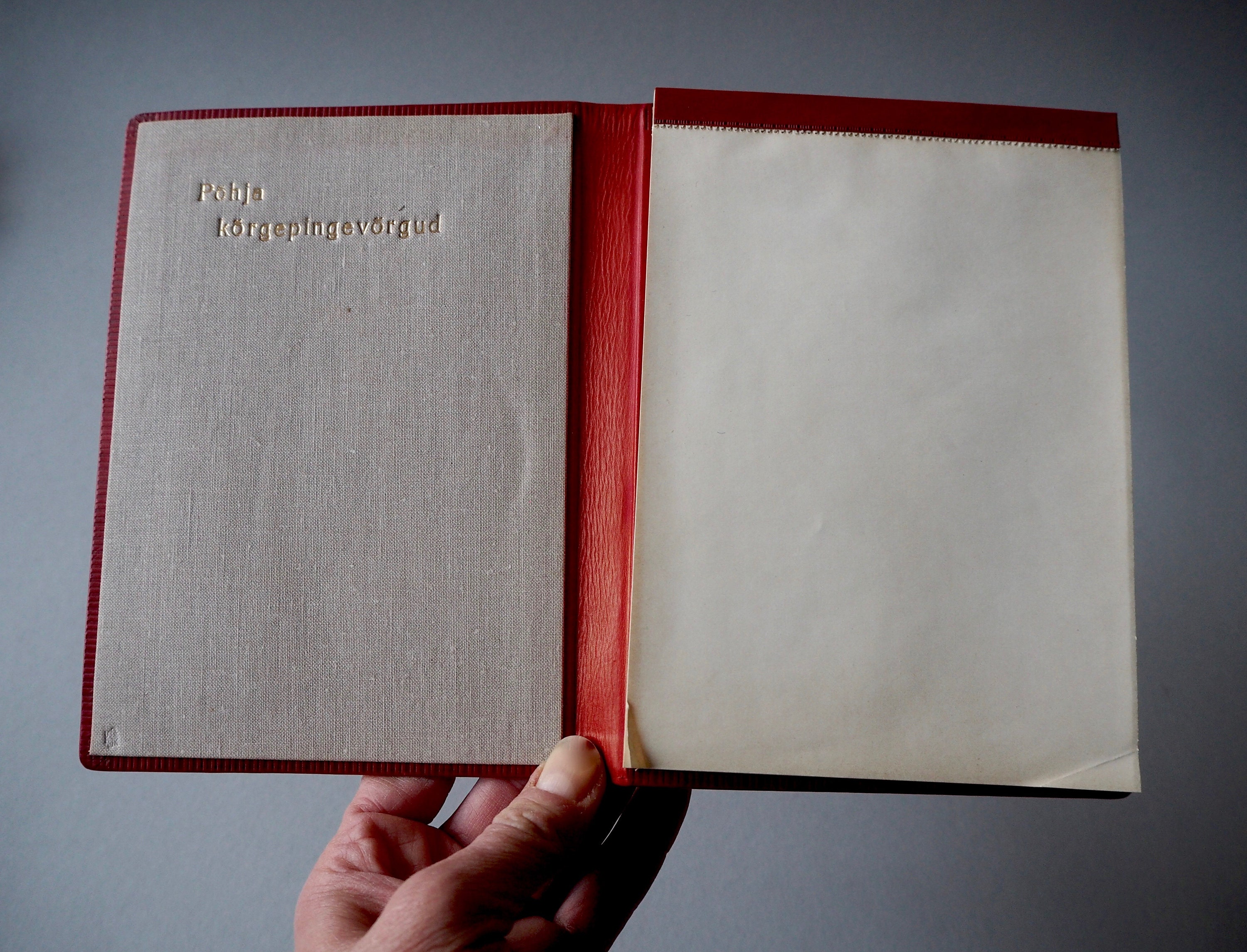Vintage Red Leather Handmade Notebook Journal Unused Leather Notebook ...