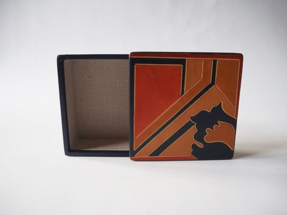 Vintage Handmade Leather Box Made in Estonia USSR… - image 7