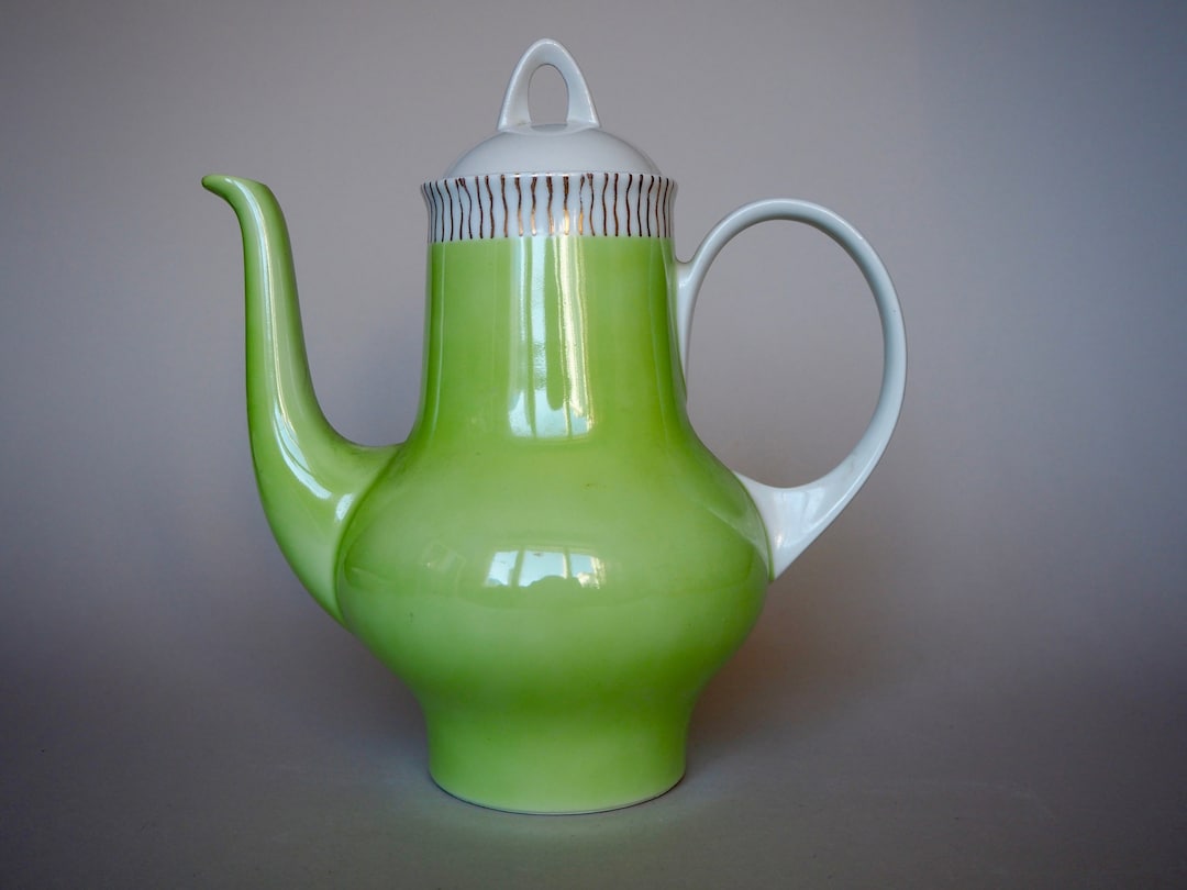 Vintage Green Coffee Pot by Kahla,vintage German Kahla Porcelain Coffee