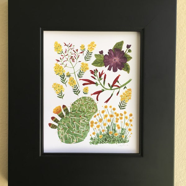 Sonoran Desert Wildflowers 8"x10" Art Print